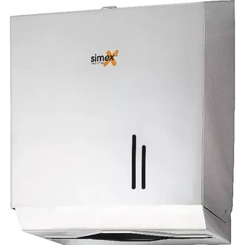 Zásobník na papírové ručníky Simex nerezový zásobník na ZZ ručníky lesk