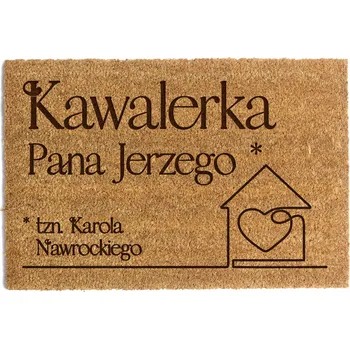 ROHOŽKA PŘED DVEŘE 60 x 90 cm - Byt pro jednoho, Tvé Jméno Příjmení *např. Karolína