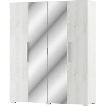 Šatní skříň ESTEVAN šatní skříň 4D, bílá/light artwood