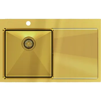 Granitový dřez Jednokomorový dřez Quadron UNIQUE ocel stříbrný