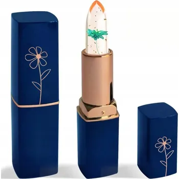 Přípravek na rty Želatinová rtěnka s květinou, měnící barvu a hydratační, zelená 05