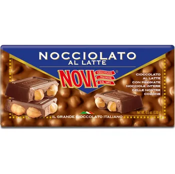 Čokoláda NOVI (Itálie) Nocciolato Mléčná čokoláda 130g