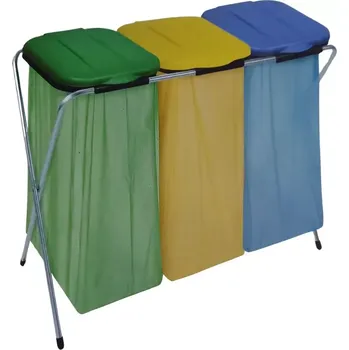 Odpadkový koš Stojan na odpadky ECOFIX 3 modrá, žluta, zelená