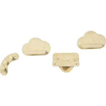 Pelíšek pro kočku PAWHUT Nástěnný pelíšek pro kočky s prolézačkou 4D béžová