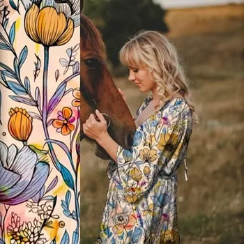 Šatovka B0232, luční květy, š.150