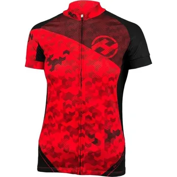 cyklistický dres Dres krátký dámský HAVEN Singletrail NEO červený Velikost: L