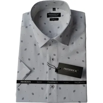 Pánská košile Pánská košile s krátkým rukávem - střih SLIM - vzor F880A - 44