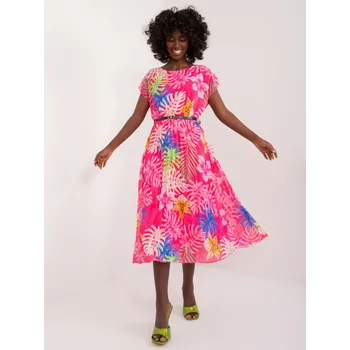 Dámské šaty Květované letní šaty Italy fashion růžové s květy EU velikost: Univerzální