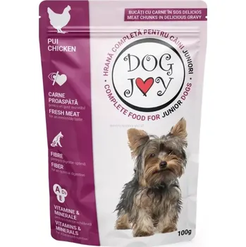 Krmivo pro psa Dog Joy Junior kuřecí v omáčce, kapsa 100 g