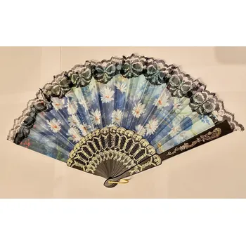 Luxusní vějíř s látkou Kopretiny