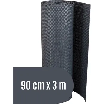 Příslušenství pro plot Progresja Zástěna na balkon ratanová, výška 90 cm - balení 3 m, barva tmavě šedá RD03
