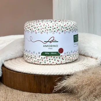 Příze Amorino Fios Textilní špagáty Amorino Fio s potiskem - Premium 36mm Natalino