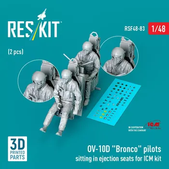 Plastikový model Reskit 1/48 OV-10D 'Bronco' pilots sitting (2 pcs.)