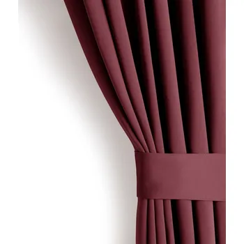 Závěs AmeliaHome Blackout 140x245 cm s řasící páskou bordó, velikost 140x245