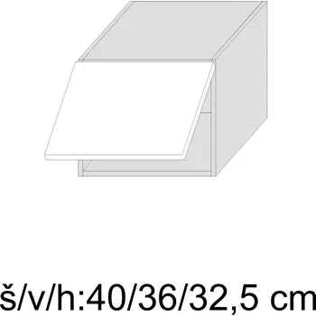 Kuchyňská skříňka Kuchyňská skříňka horní nástavec OPTIMUM BÍLÁ MAT W4B/40 - bílá alpská