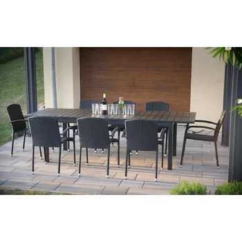 Zahradní sestava Nábytek Texim Jídelní set GRANDE LUNGO + 8x židle ROMA
