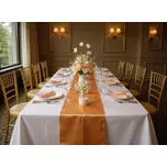 HEDVA ČESKÝ BROKÁT Ubrus PESh běhoun 40x140 HLADKÝ oranžová