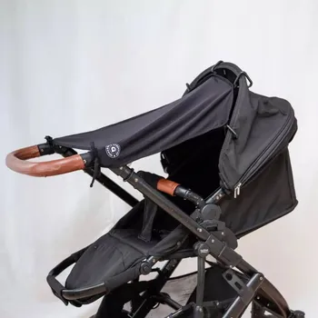 Slunečník ke kočárku Sluneční clona UV 50+ do kočárku dětská černá Geggamoja