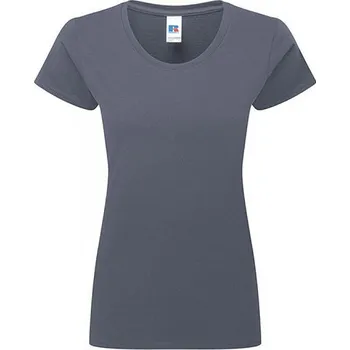 Dámské tričko Russell Dámské tričko Authentic se střední gramáží Barva: šedá ocelová, Velikost: S Z180F