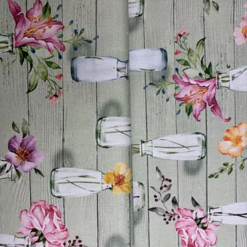 Tegatex Režná látka metráž - skleněné vázy