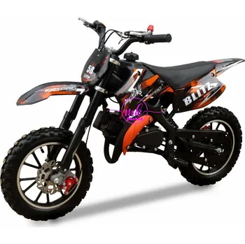 malá motorka KXDmoto minicross KXD 708A 49cc 10/10 oranžová