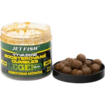 Boilies Jet Fish vyvážené boosterované Dumbles Legend Range 200ml 12mm