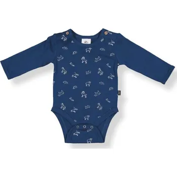 Kojenecký body Little Flock of Horrors Dětské merino body ze 100% merino vlny dlouhý rukáv Gibraltar Animal LFOH Velikost: 50/56