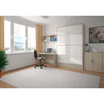 Nabytekmorava Sklápěcí postel VS 21054, 200 x 120cm barva lamina: akát / bílé dveře lesk