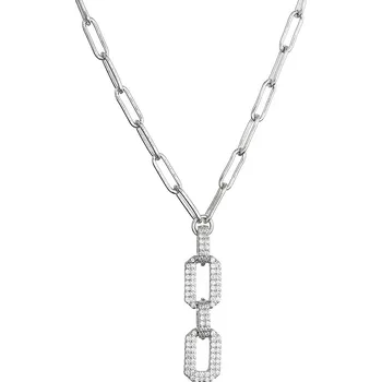 Náhrdelník Stříbrný náhrdelník očka se zirkony 12141.1