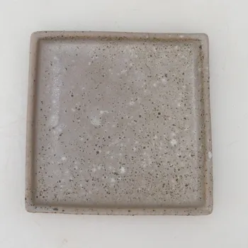 Květináč Bonsai podmiska čtverc M - 10 x 10 x 1,5 cm - béžová