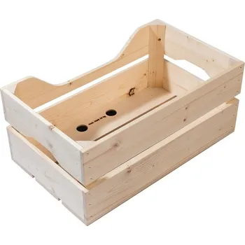 brašna na kolo Racktime Woodpacker dřevěný box na kolo přírodní 25l