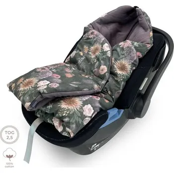 Zavinovačka Makaszka Zavinovačka/deka do autosedačky Cotton MYSTERY OF FLOWERS