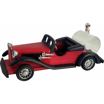 Dřevěný Oldtimer s láhví 350 ml - červený