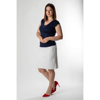 FAVAB Elegantní modrý top CAKA Velikost výrobku: S