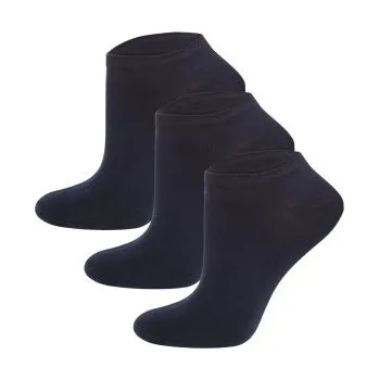 Pánské ponožky 3 PACK - Pánské nízké ponožky Italian Fashion M02 - bavlna Tmavě modrá 44-47