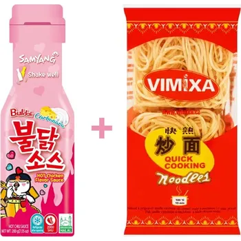 Vimixa Set Buldak Carbonara omáčka 200g + Vimixa Čínské nudle
