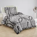 JAHU Povlečení mikroplyš - Rings 140x200, 70x90cm