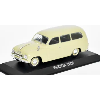 autíčko DeAgostini Škoda 1201 1:43 - Legendární automobily minulé éry časopis s modelem #13 Béžová