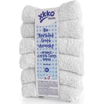 Dětská kosmetika Kikko BIO bavlněné froté ubrousky 21x21 Bílé