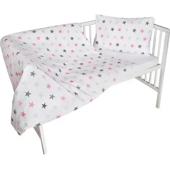 Povlečení Cosing 2-dílné dětské povlečení 100x135cm Hvězdy, růžová