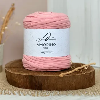 Příze Amorino Fios Textilní špagáty Amorino Fio - Premium 36mm Salmão