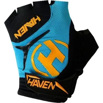 Cyklistické rukavice Rukavice HAVEN DEMO SHORT modro/oranžové Velikost: M