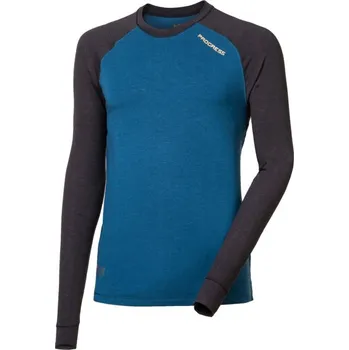 Pánské tričko Triko dlouhé pánské Progress NDR antracit/petrol Velikost: M