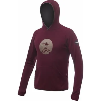 Pánská mikina Mikina pánská SENSOR MERINO UPPER HELI port red Velikost: XL