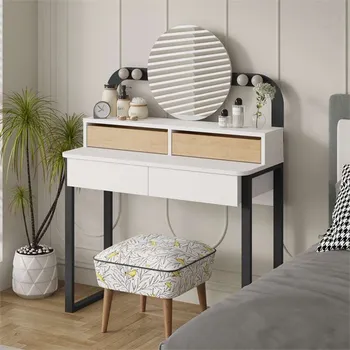 Toaletní stolek Toaletní stolek Houseland Lora bílý/dub safírový