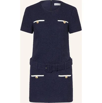 Dámské šaty Self-Portrait Dámské Pouzdrové Šaty Z&nbsp;Buklé, tmavě modrá, 34