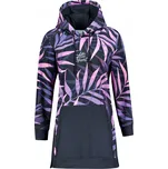 Dámská funkční prodloužená mikina premium ALTISPORT VOJ/ALW094MI03 ČERNÁ/FIALOVÁ XL