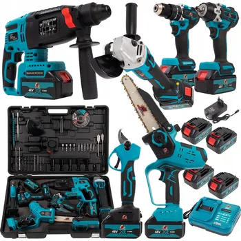 Vrtačka Ondragon Aku set nářadí BULL-TECH 48V - 6v1 s kufrem, 3 bateriemi a nabíječkou