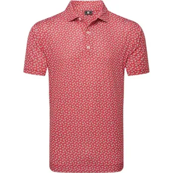 FootJoy Floral Sketch Print pánské polo, white/hibiscus pánské, M