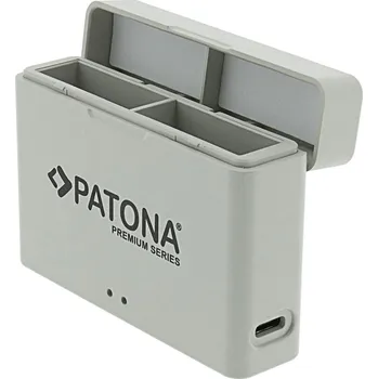 Digitální kamera PATONA nabíječka BOX DJI Osmo Action 3,4,5 Nabíječka, pro 2 baterie, box, kompatibilní s DJI Osmo Action 3, 4, 5, USB-C PT4241